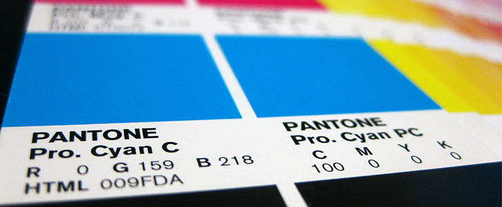 Pantone swatch card