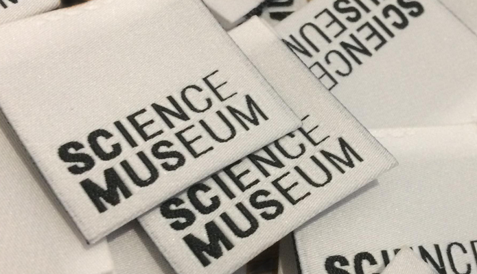 custom branded woven labels for museum merchandise